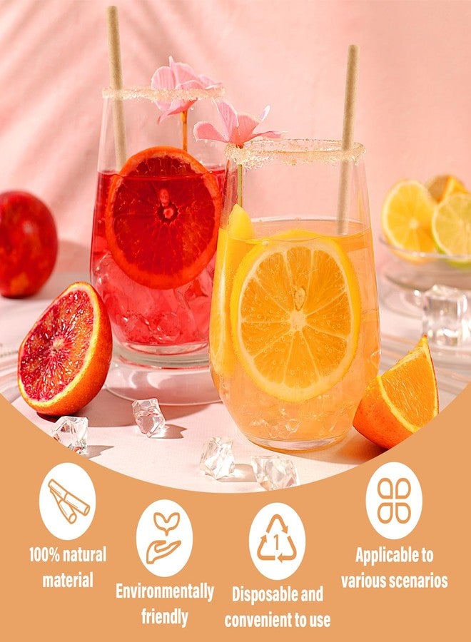 Potchen قشات سكر قصب مغلفة فردياً 200 قطعة 8" قابلة للتحلل بلاستيك خالية صديقة للبيئة قابلة للتسميد قشات شرب للتخلص منها للمشروبات السموذي الحفلات المطاعم المنزل - Image 3