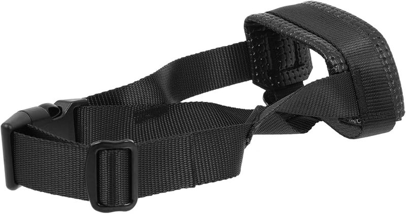 Extra Large Adjustable Black Dog Muzzle Breathable Anti Bite Chewing Prevention - Image 1