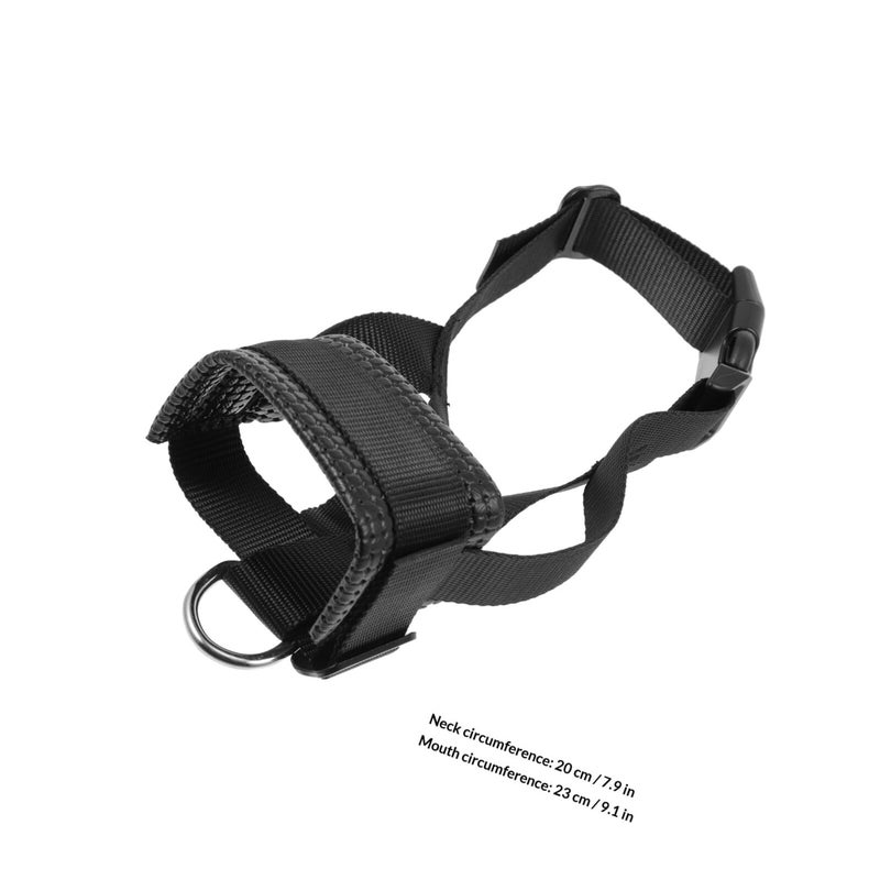 Extra Large Adjustable Black Dog Muzzle Breathable Anti Bite Chewing Prevention - Image 3