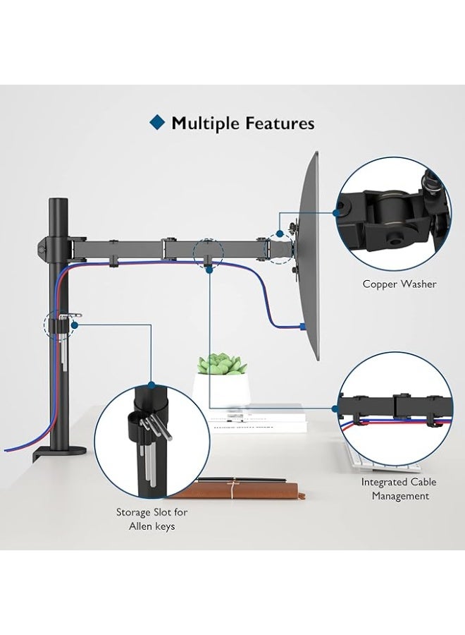 Desktop monitor stand, 13-27 inch LED and LCD monitor mount, computer monitor clip holder - Image 5