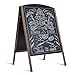 Tangkula 40 x 26 Inches AFrame Chalkboard Sign Rustic Wooden DoubleSided Standing Sidewalk Chalkboard Sign Sandwich Board Ideal for Businesses Wedding Announcements Events - Image 3