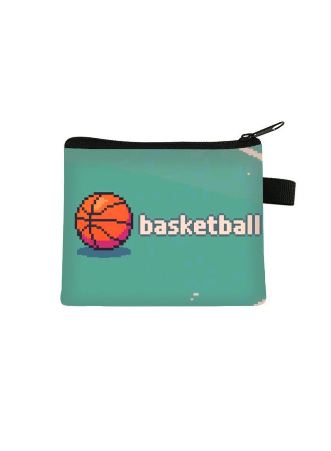 New Sports Basketball Coin Purse Student Series Large Capacity Storage Key Card Holder Children's Short Mini Bag