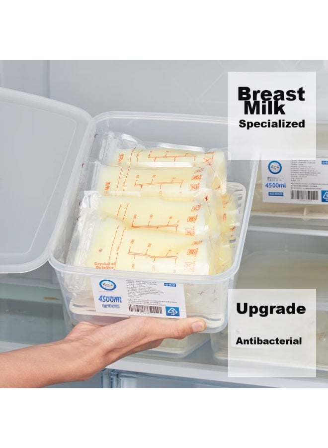 Pakchoice Breast Milk Storage Container, Refrigerator Freezer Antibacterial Milk Storage Box, Food-grade Fresh-keeping Milk Storage Sealed Container, Specialized Box For Storage - Image 1