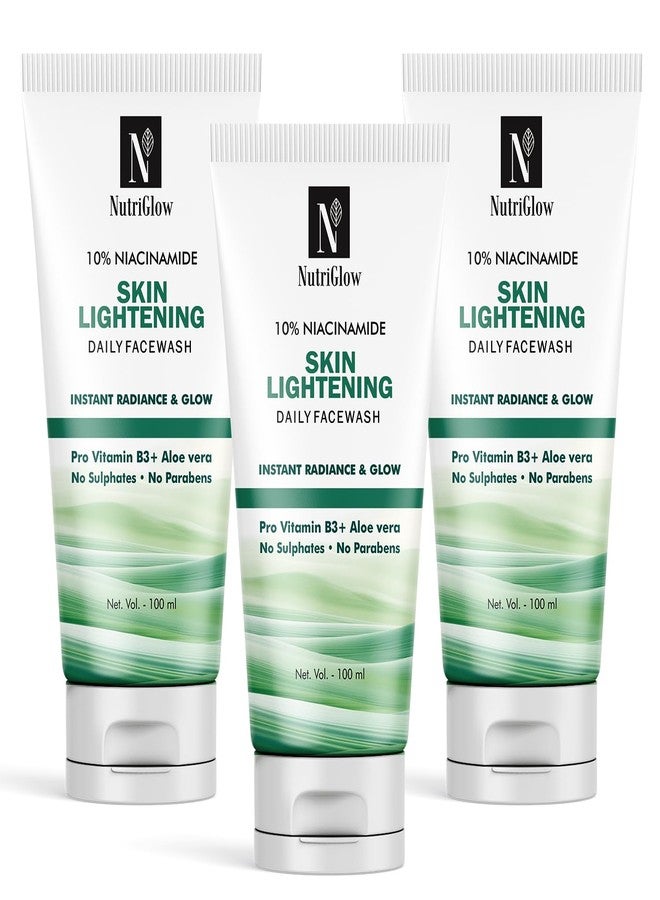 نيوتريجلو غسول الوجه اليومي نوتري جلو ١٠٪ نياسيناميد، تركيبة مفتحة للبشرة مع برو فيتامين ب٣، مناسب لجميع أنواع البشرة للرجال والنساء (١٠٠ مل) عبوة من ٣ قطع - Image 1