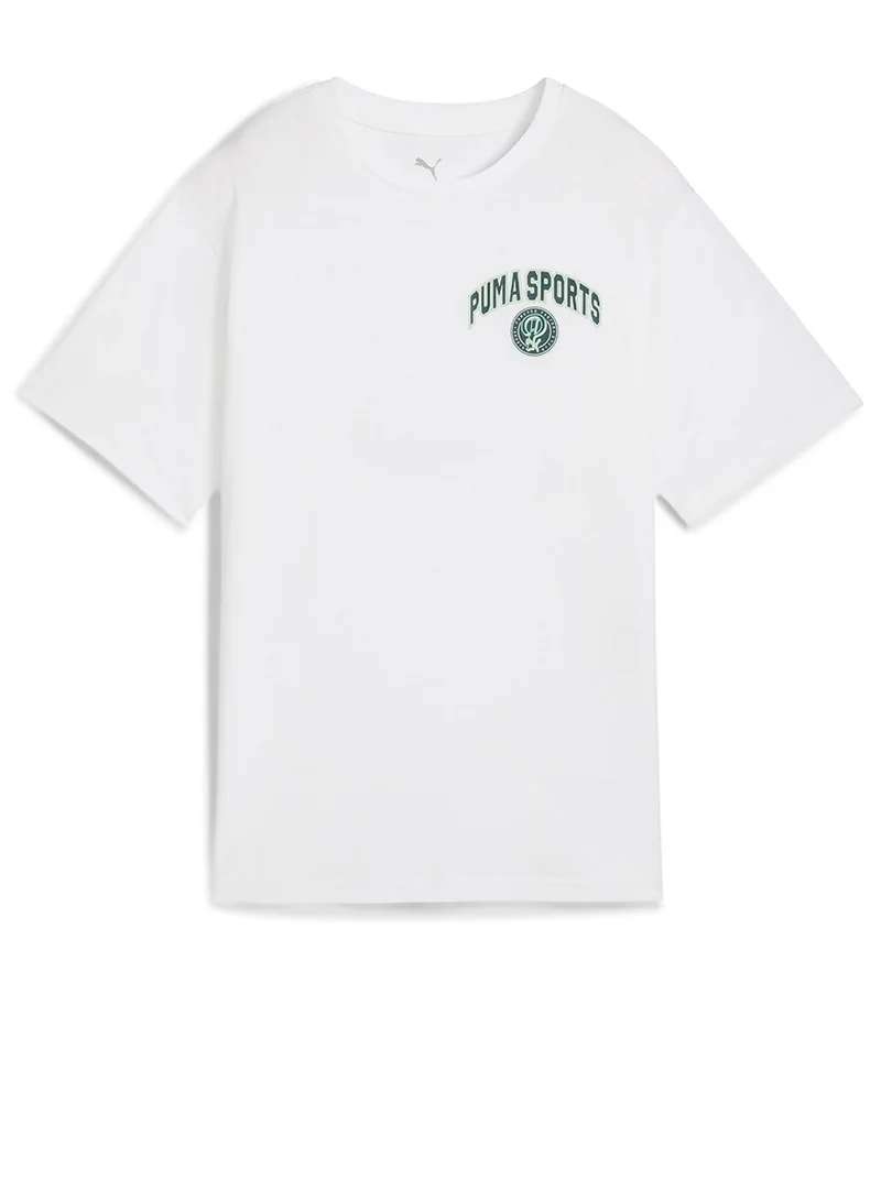PUMA puma white Wardrobe Essential Legacy Ii Graphic Relaxed T-Shirt for Women | Best Price UAE