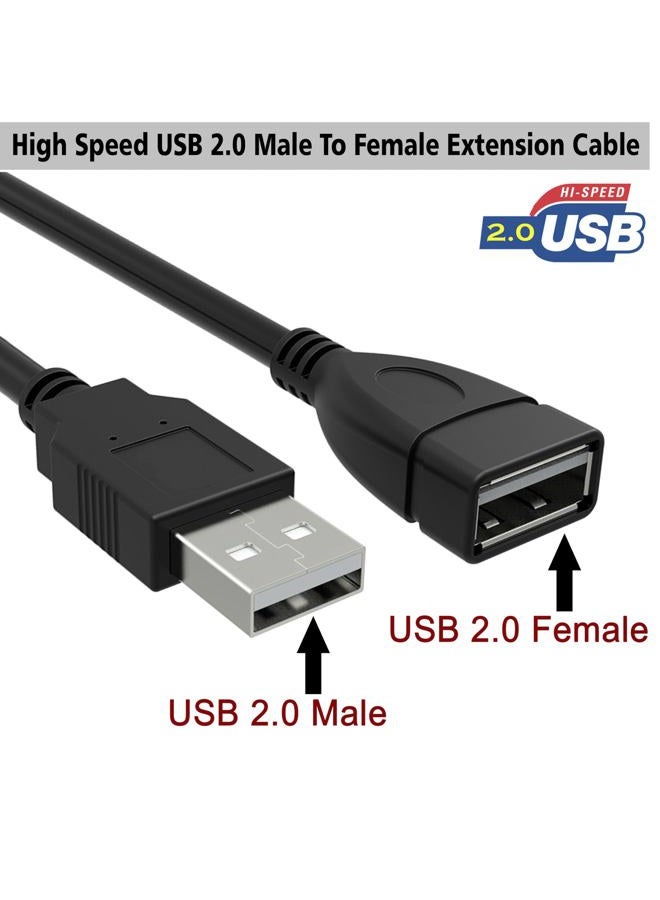 SaiTech IT 4 Pack (15cm - 6inch) Adjustable Flexible USB 2.0 Male to Female Extension Plug/Socket Adapter Cable - Worlds Shortest USB 2.0 Extension Cable - Image 3