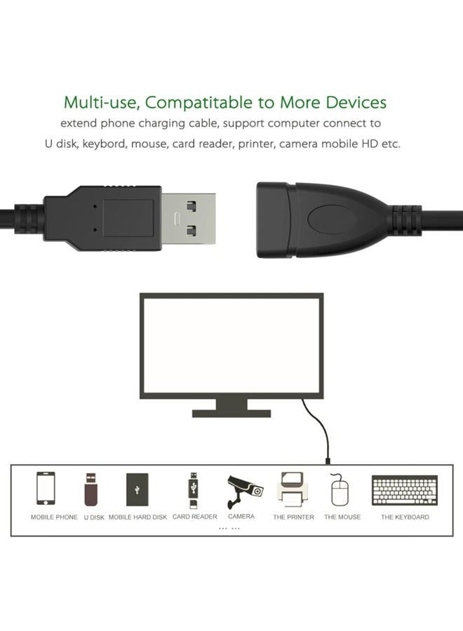 SaiTech IT 4 Pack (15cm - 6inch) Adjustable Flexible USB 2.0 Male to Female Extension Plug/Socket Adapter Cable - Worlds Shortest USB 2.0 Extension Cable - Image 4