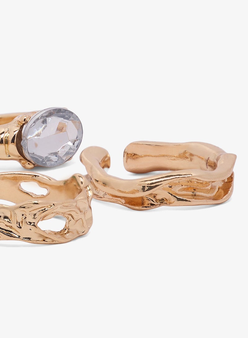 Ginger Chunky Gold Rings - Image 4