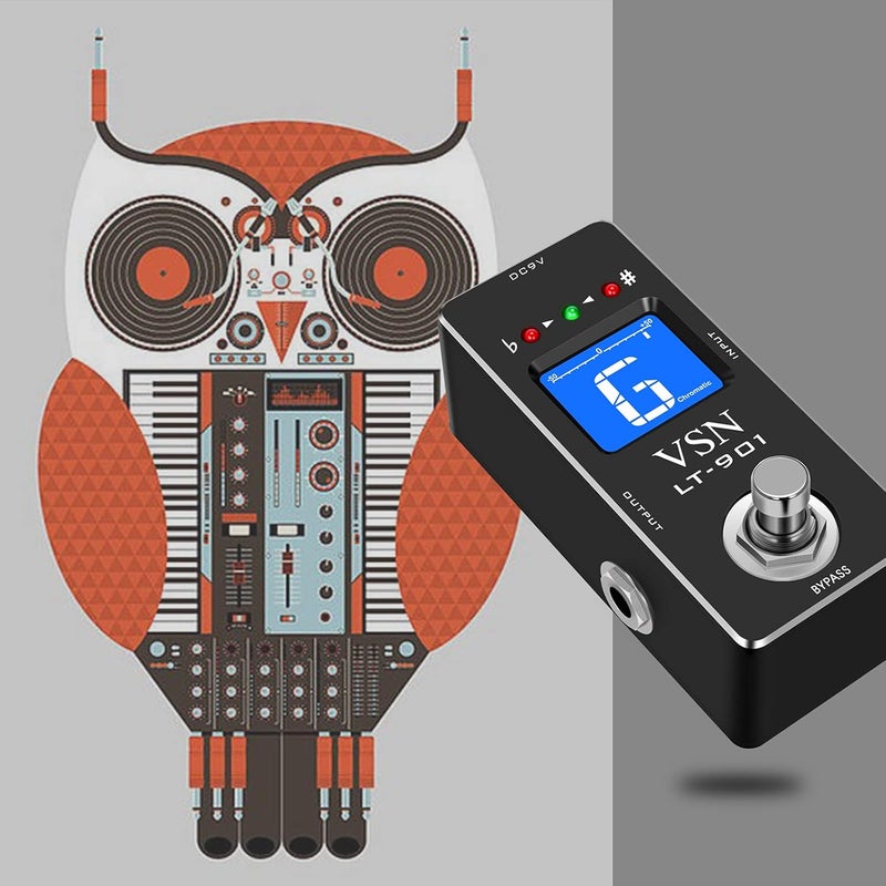VSN Tuner Pedal,Chromatic Guitar Tuner Pedal Fast and Accuate Tuner for High Precision ± 1 Cent with Pitch Indicator for Electric Guitar and Bass True Bypass LT-901 - Image 1