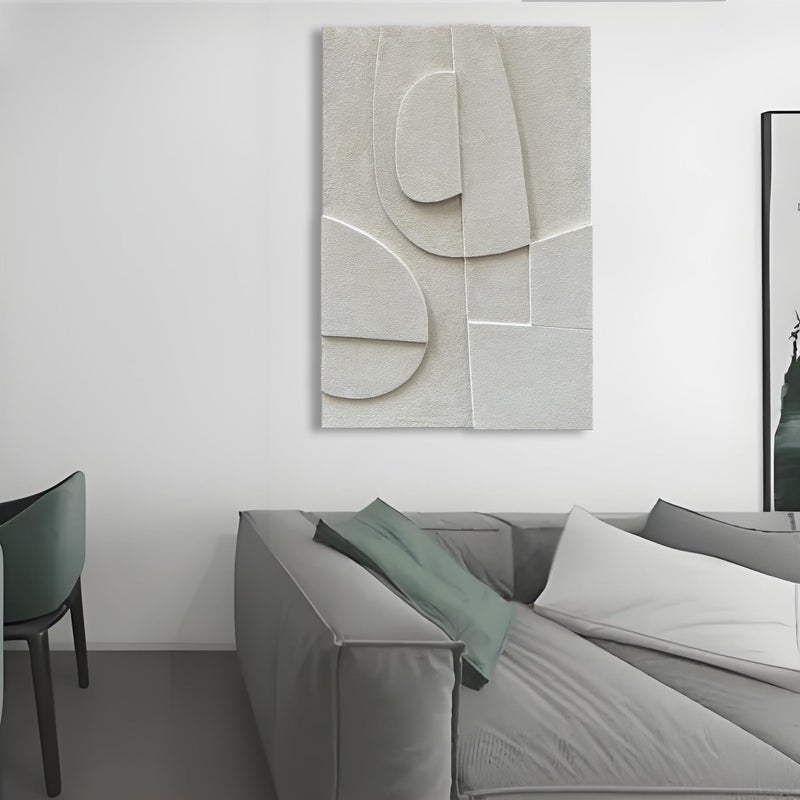 Epicler art Hand-Painted 36x24 inch White Abstract Wall Decoration Oil Painting Minimalist Art Home Wall Decoration Painting - Image 4