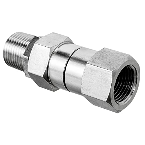 Raincovo Pressure Washer Swivel, 3/8 Inch NPT Thread Pressure Washer Fittings, 5000 PSI, Stainless Steel - Image 1