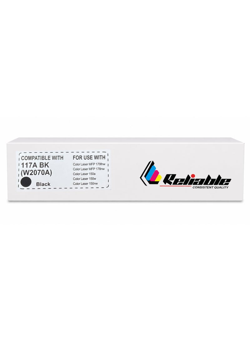 Reliable HP Color Laser 150a 117A Black Toner Cartridge Compatible (W2070A) - Image 1