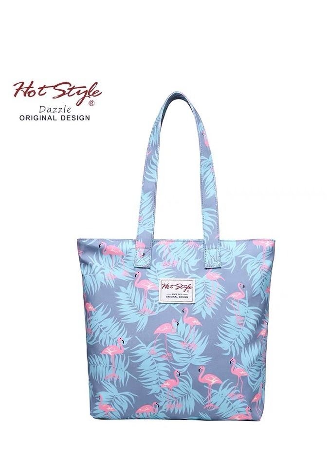 hotstyle - Fashion Hand Bag School Bag Flamingo Colorful Bag Waterproof Shoulder Bag Eco-Friendly Shopping Bag - Image 1