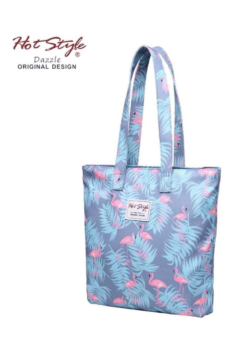hotstyle - Fashion Hand Bag School Bag Flamingo Colorful Bag Waterproof Shoulder Bag Eco-Friendly Shopping Bag - Image 1