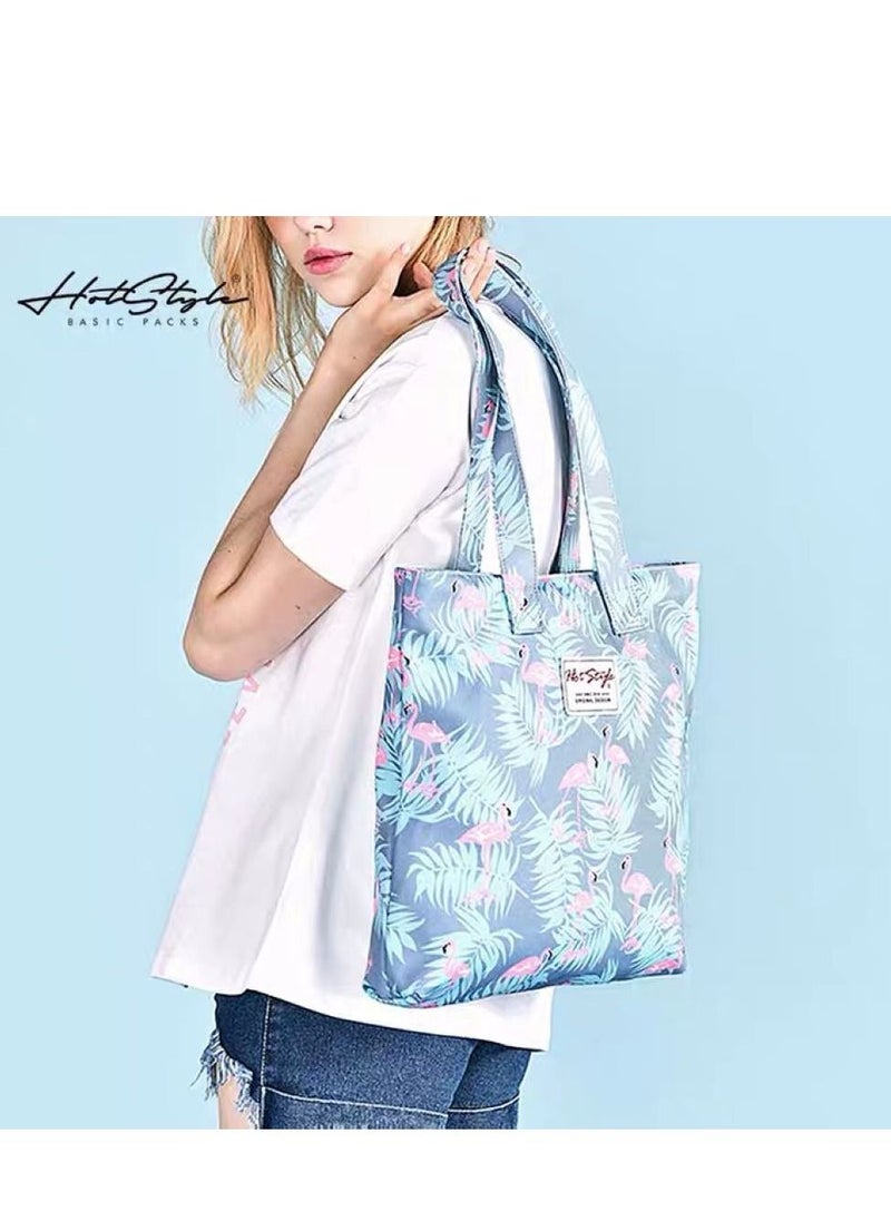 hotstyle - Fashion Hand Bag School Bag Flamingo Colorful Bag Waterproof Shoulder Bag Eco-Friendly Shopping Bag - Image 1