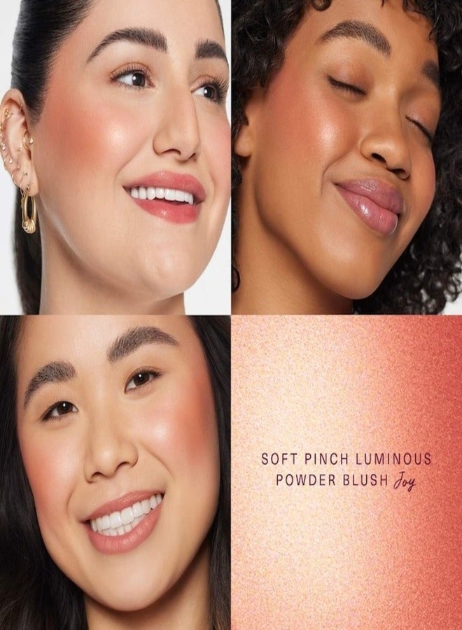 Rare Beauty Rare Beauty Soft Pinch Luminous Powder Blush – Joy - Muted Peach 2.8g | Radiant Finish, Buildable Coverage, Lightweight, Long-Lasting, Vegan & Cruelty-Free  - Image 2