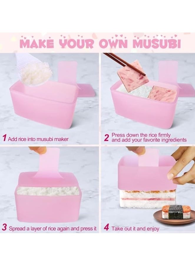 Onigiri Mold, 3 Pack Rice Mold Musubi Maker Kit, Musubi Maker Press, Classic Triangle Rice Ball Mold Maker Sushi Mold for Kid Lunch Bento, Home DIY