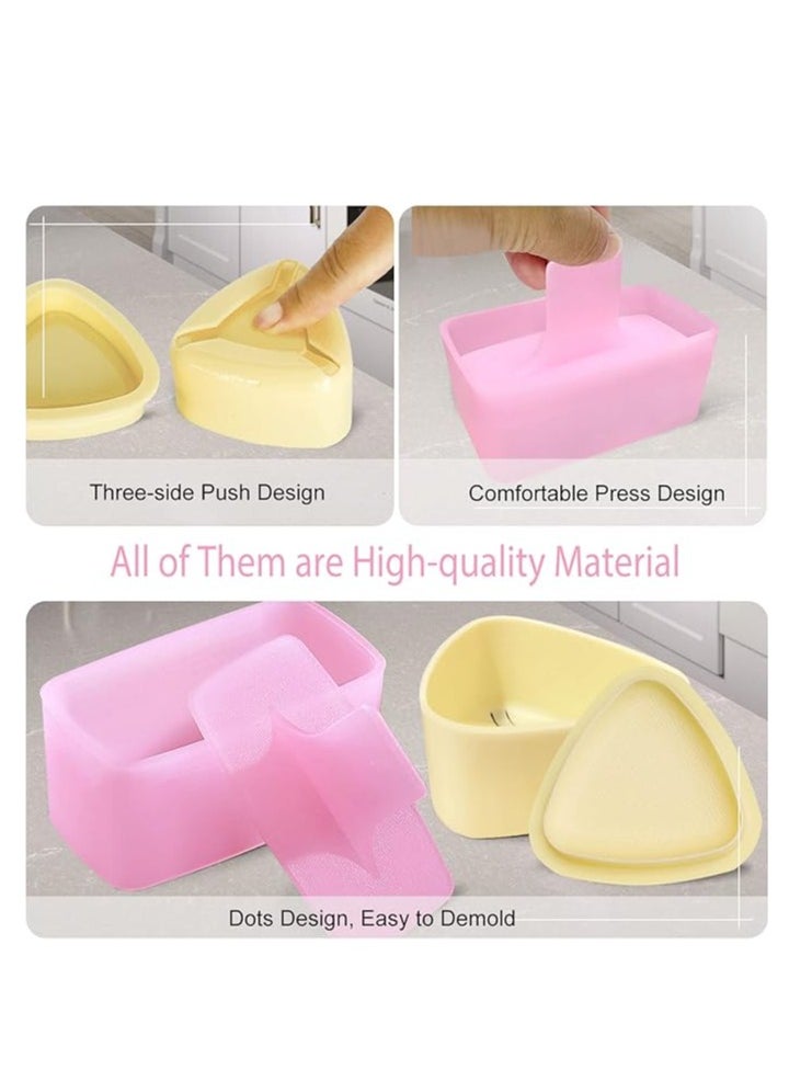 Onigiri Mold, 3 Pack Rice Mold Musubi Maker Kit, Musubi Maker Press, Classic Triangle Rice Ball Mold Maker Sushi Mold for Kid Lunch Bento, Home DIY