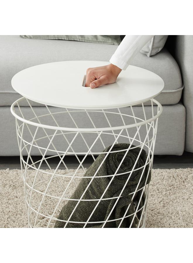 Zaboon Storage table, white, 44 cm - Image 4