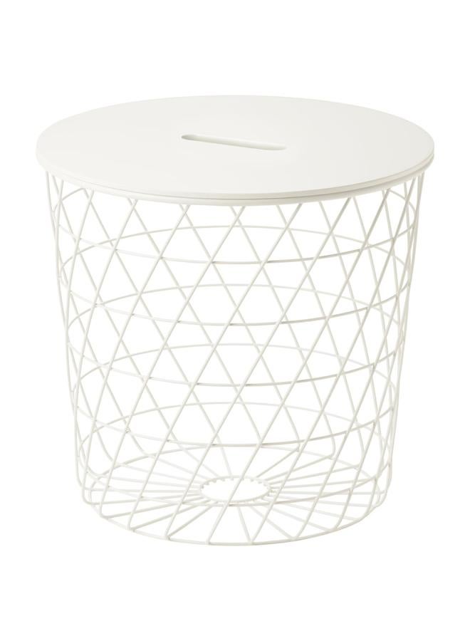 Zaboon Storage table, white, 44 cm - Image 1