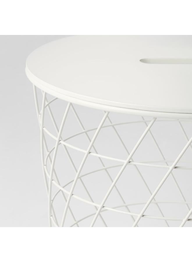 Zaboon Storage table, white, 44 cm - Image 5