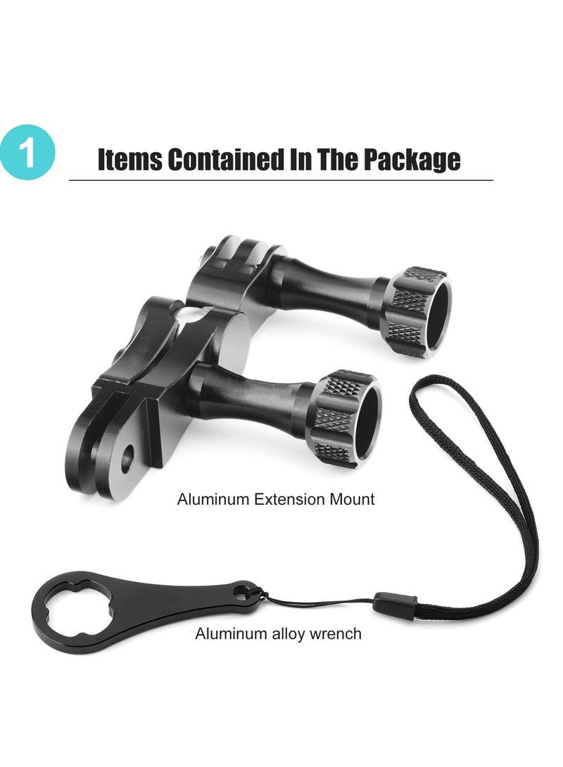 Aluminum Ball Handlebar Mount for GoPro Camera - 360° Adjustable Clamp Mount with Magic Arm for Locking in Any Direction - Image 2
