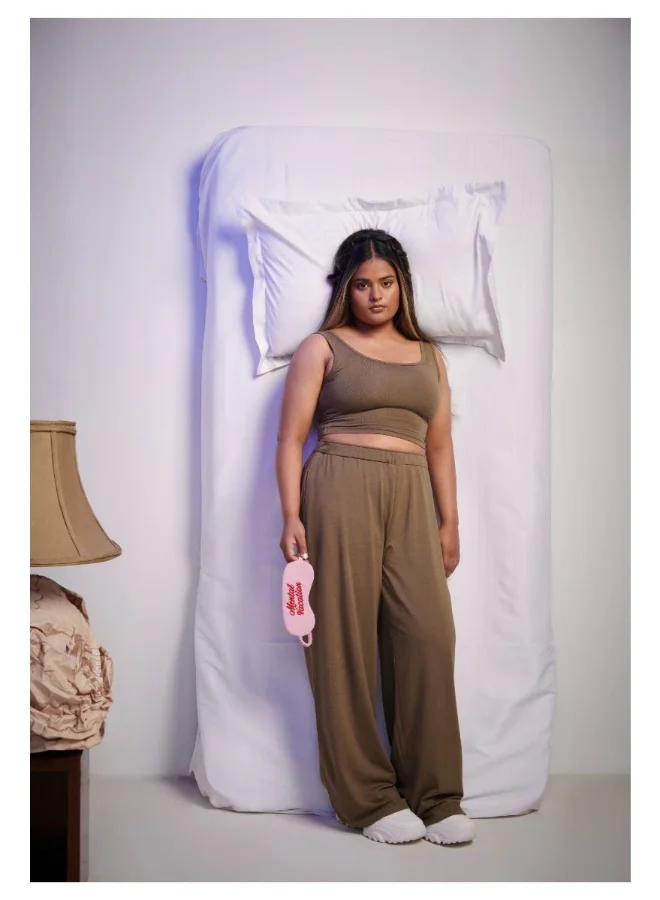 NeceSera Olive Supima Set with Crop Top