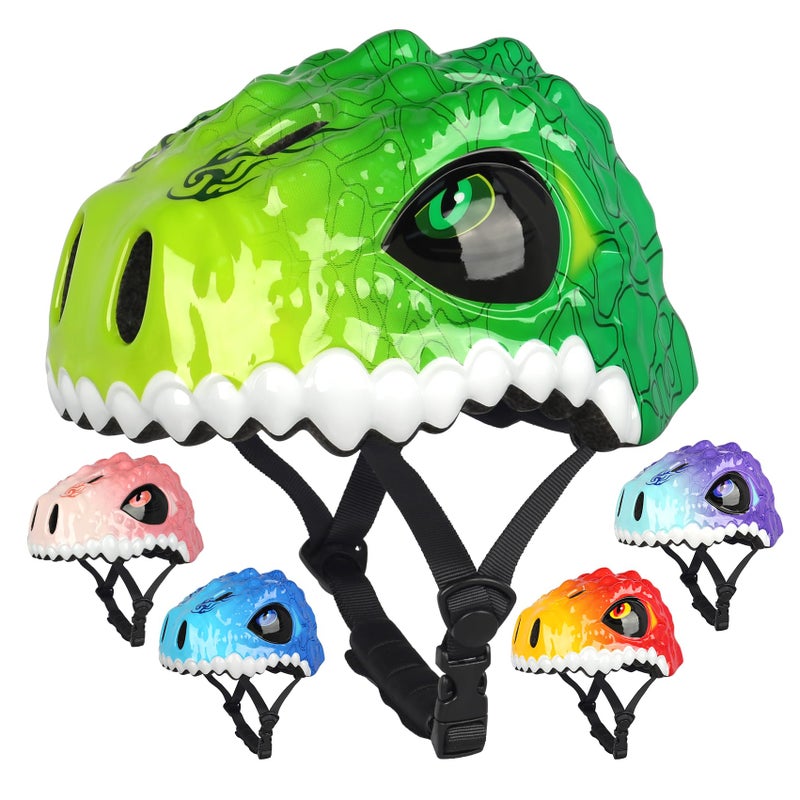 Bavilk Toddler Kids Bike Helmet,3D Dinosaur Helmets for Boys Girls Infant/Baby to Children 1/2/3/4/5/6/7/8 Years Old Lightweight Adjustable Multi-Sports Bicycle Scooter Skateboard Skating Cycling - Image 1