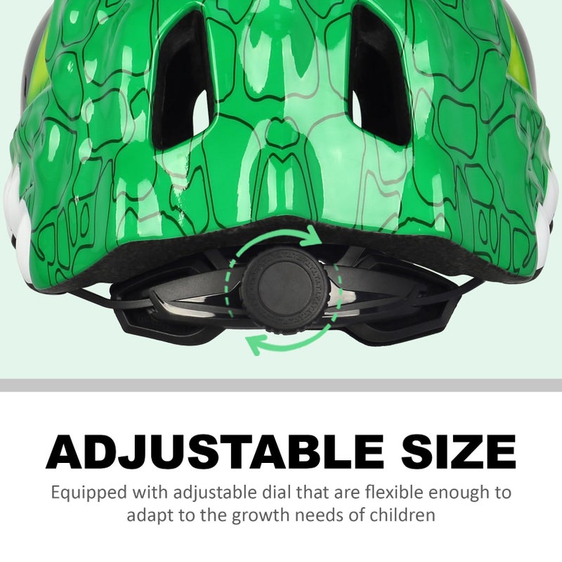 Bavilk Toddler Kids Bike Helmet,3D Dinosaur Helmets for Boys Girls Infant/Baby to Children 1/2/3/4/5/6/7/8 Years Old Lightweight Adjustable Multi-Sports Bicycle Scooter Skateboard Skating Cycling - Image 4