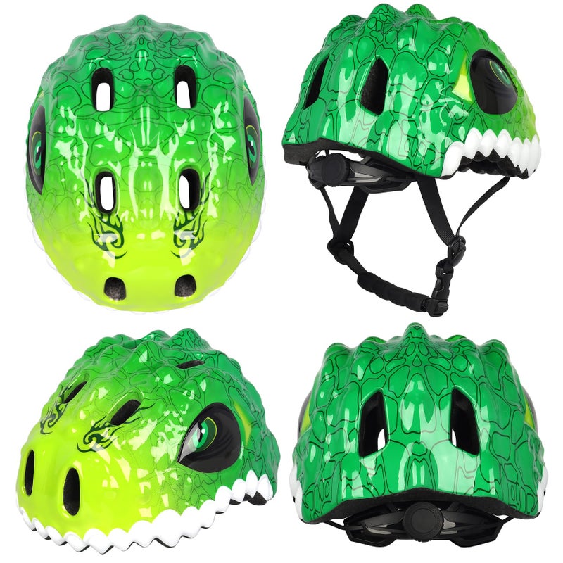 Bavilk Toddler Kids Bike Helmet,3D Dinosaur Helmets for Boys Girls Infant/Baby to Children 1/2/3/4/5/6/7/8 Years Old Lightweight Adjustable Multi-Sports Bicycle Scooter Skateboard Skating Cycling - Image 2