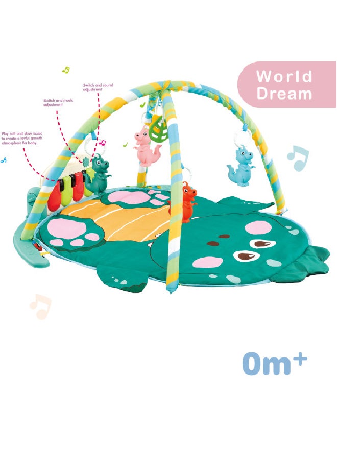 MaBaby Baby Bym 2-in-1 Kickin' Tunes Music and Language Play Gym and Piano Tummy Time Activity Mat - Image 2