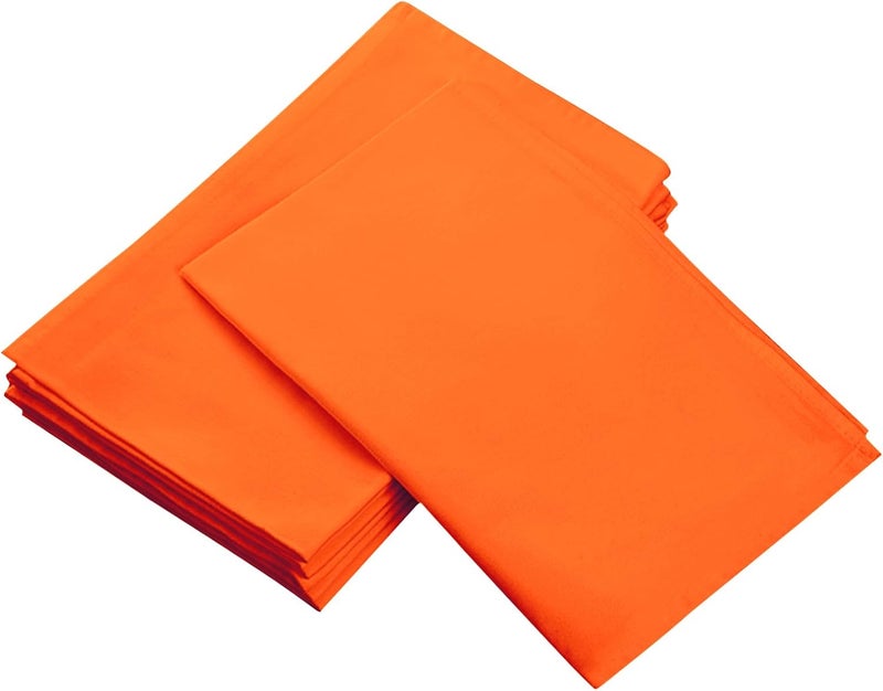 Wonlex Thanksgiving Cloth Napkins Set of 4 Orange Fall 100 Cotton Dinner Napkins 18x18 Inches Washable With Hemmed Edges Reusable for Table Decor Events Weddings - Image 1