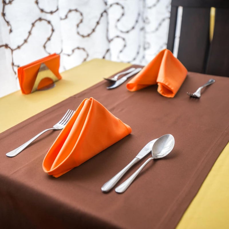 Wonlex Thanksgiving Cloth Napkins Set of 4 Orange Fall 100 Cotton Dinner Napkins 18x18 Inches Washable With Hemmed Edges Reusable for Table Decor Events Weddings - Image 5