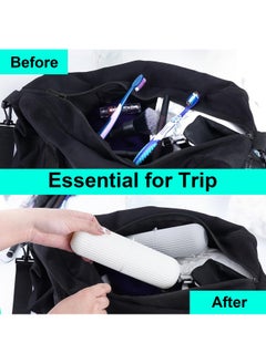 UCEC UCEC Toothbrush Case for Traveling, Portable Toothbrush Holders Travel Case, Toothbrush Holders for Travel, Camp, Home, School, Business, Bathroom, 2 Pack (Grey, White)  - Image 5