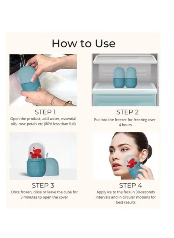GHAR SOAP Ghar Soap Special Edition  Ice Roller for Face Neck and Body | Brighten Skin & Enhance Your Natural Glow Easy to Use and Carry | Reusable Skin Care Tools for Eye Wrinkles Acne Puffiness Relief - Image 3