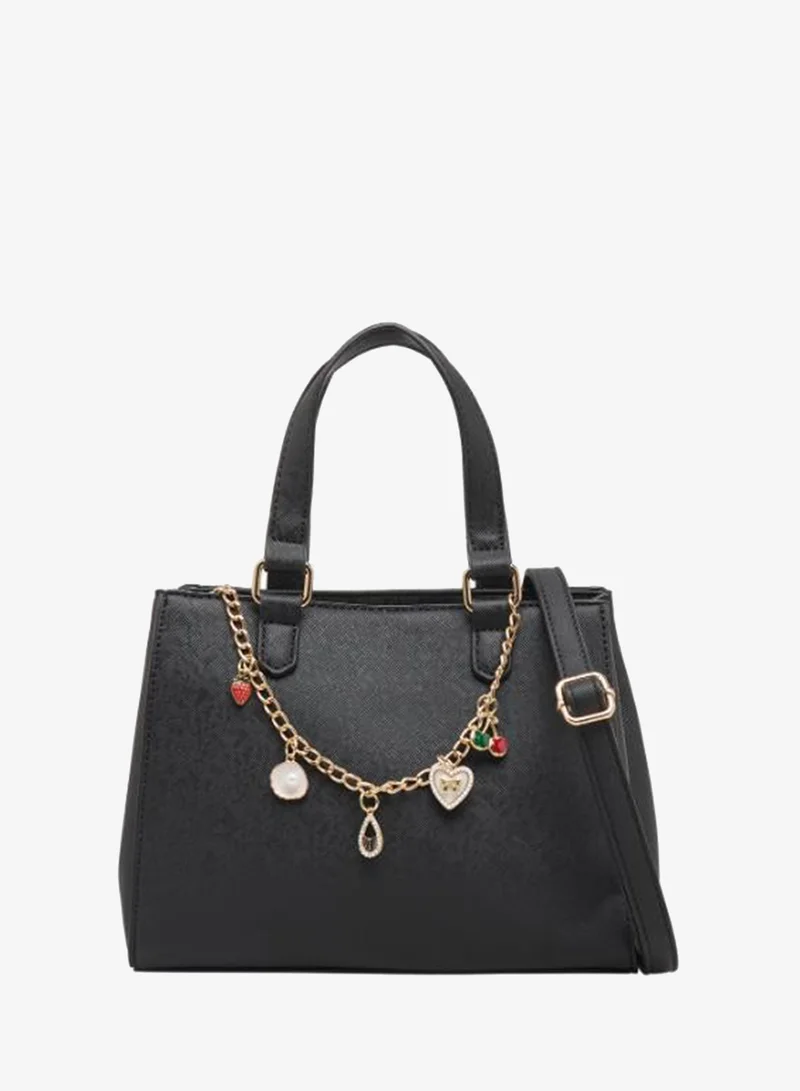 Sasha Sasha Charm Embellished Tote Bag with Detachable Strap