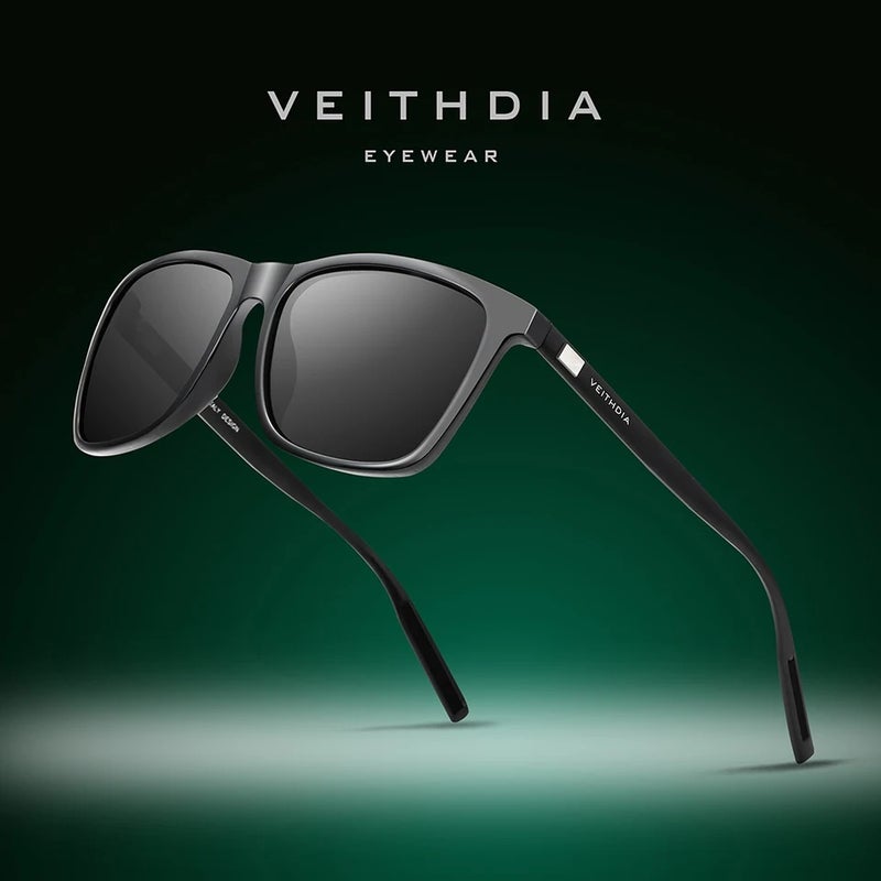 Veithdia Sunglasses Unisex Retro Aluminum+TR90 Sunglasses Polarized Lens Vintage Eyewear Sun Glasses For Men/Women 6108, black - Image 1