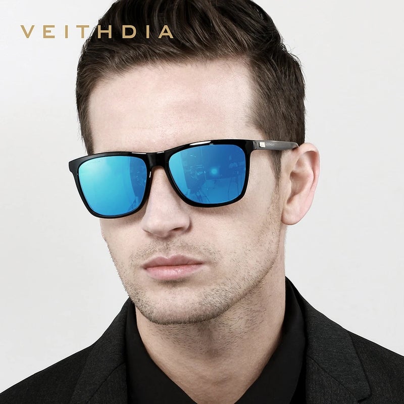 Veithdia Sunglasses Unisex Retro Aluminum+TR90 Sunglasses Polarized Lens Vintage Eyewear Sun Glasses For Men/Women 6108, black - Image 4