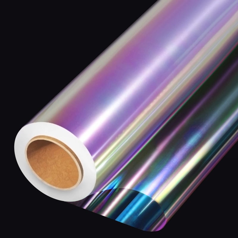 JOYIT 35 in x 50 ft Iridescent Cellophane Wrap Roll â€“ Iridescent Cellophane Roll, Rainbow Wrapping Paper for Flower Gift Baskets Wrap DIY Wrapping (35" fold into 17.5") - Image 1