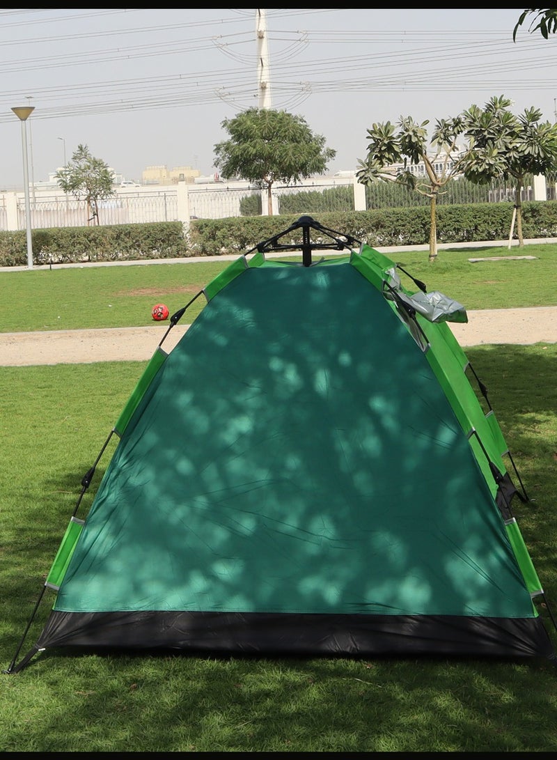 Yuwell Camping Tent With Instant Setup 3 Person Waterproof Tent with WeatherTech Technology Double-Thick Fabric And Carry Bag, Sets Up In Few Minutes Automatic Tent For Outdoor 200X150X125CM Multicolor  - Image 2