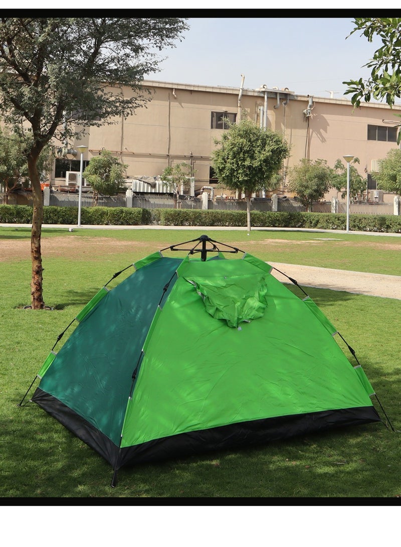 Yuwell Camping Tent With Instant Setup 3 Person Waterproof Tent with WeatherTech Technology Double-Thick Fabric And Carry Bag, Sets Up In Few Minutes Automatic Tent For Outdoor 200X150X125CM Multicolor  - Image 3