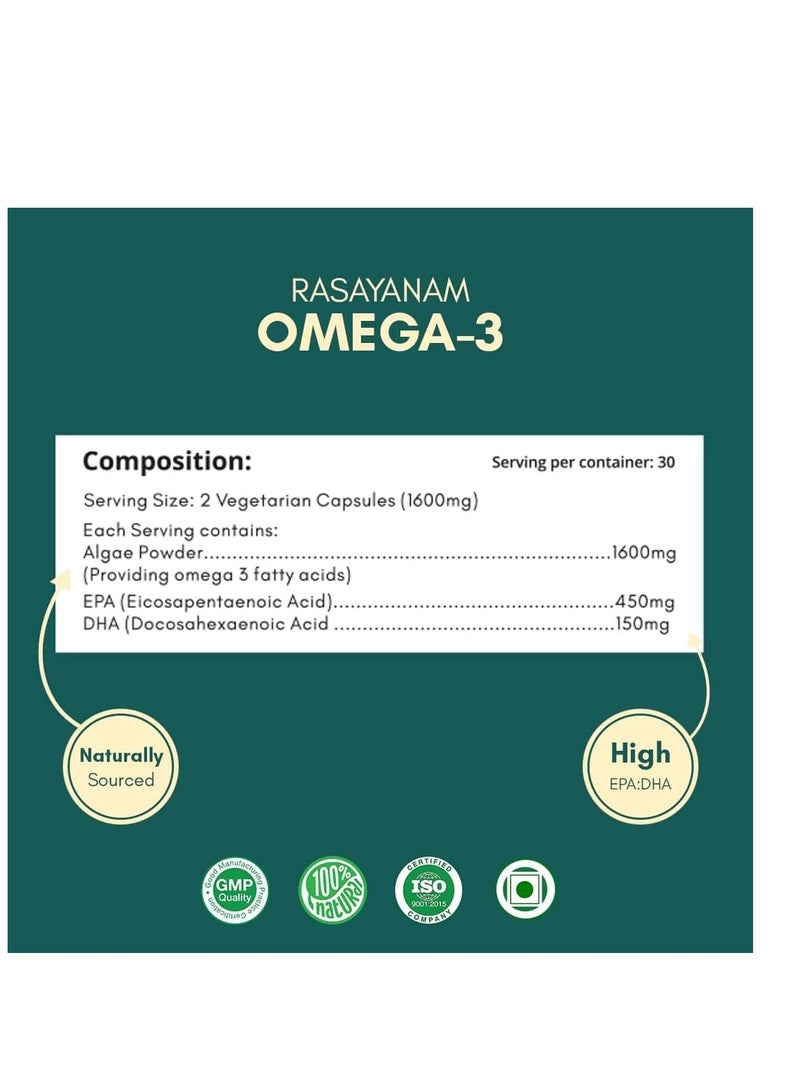 Rasayanam Plantbased Omega3 60 Capsules - Image 5