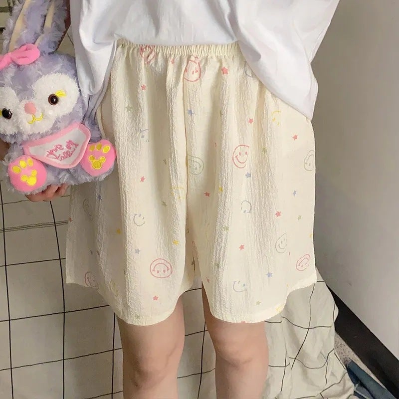 Summer Pajama Pants Women'S Baby Cotton Anti-Mosquito Pants Cartoon Printed Thin Casual Shorts Home Pants Outer Wearing Walking Pants - Image 3