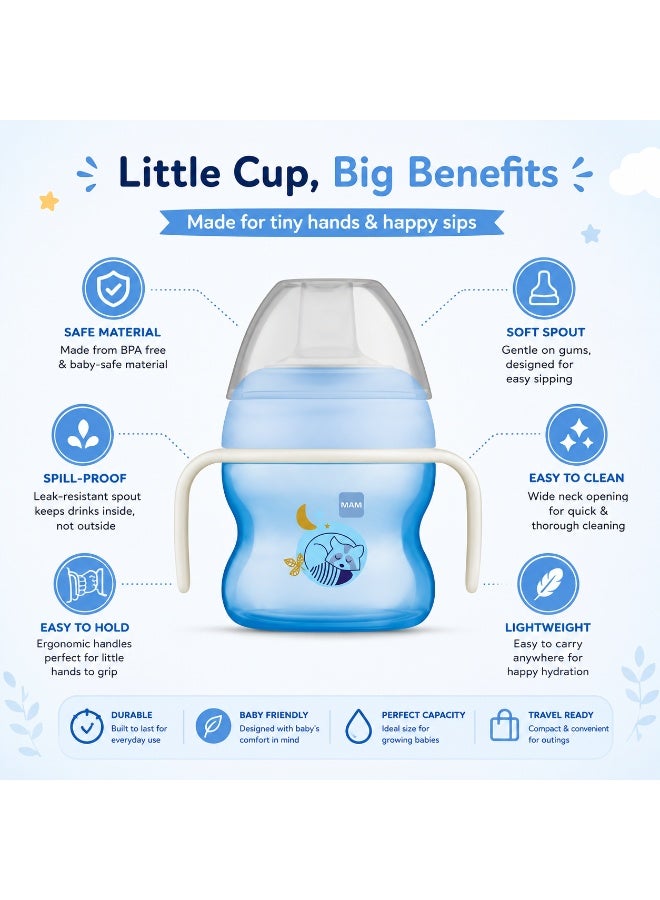 MAM Starter Cup with Removable Handles for Babies, 150 ml, Boy - Image 3