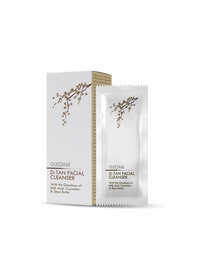 أوزون منظف الوجه D-Tan | غني بالخيار وزبدة الشيا والحليب | منظف الوجه لإزالة السمرة للرجال والنساء | جميع أنواع البشرة، إزالة السمرة، بشرة ناعمة وسلسة وغير متساوية اللون | 60 جم (6 * 10 جم) - Image 1