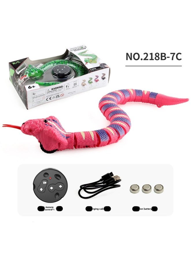 Source Manufacturers Electric Infrared Remote Control Snake Strange Trick Funny Electronic Pet Induction Mouse Toy-Color:218B-7C Remote Control Snake 218g  - Image 1