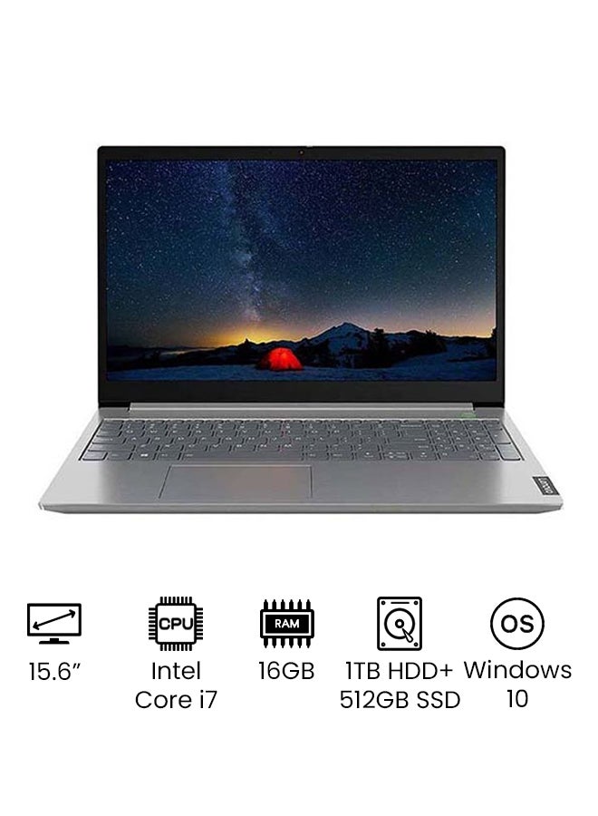 (Upgraded Version) Thinkbook 15 G2 Professional Laptop With 15.6-Inch Full HD Display, Core i7-1165G7 Processer/16GB RAM/1TB HDD+512GB SSD/Intel UHD Graphics/Windows 10 /International Version / Mineral English/Arabic Mineral Grey