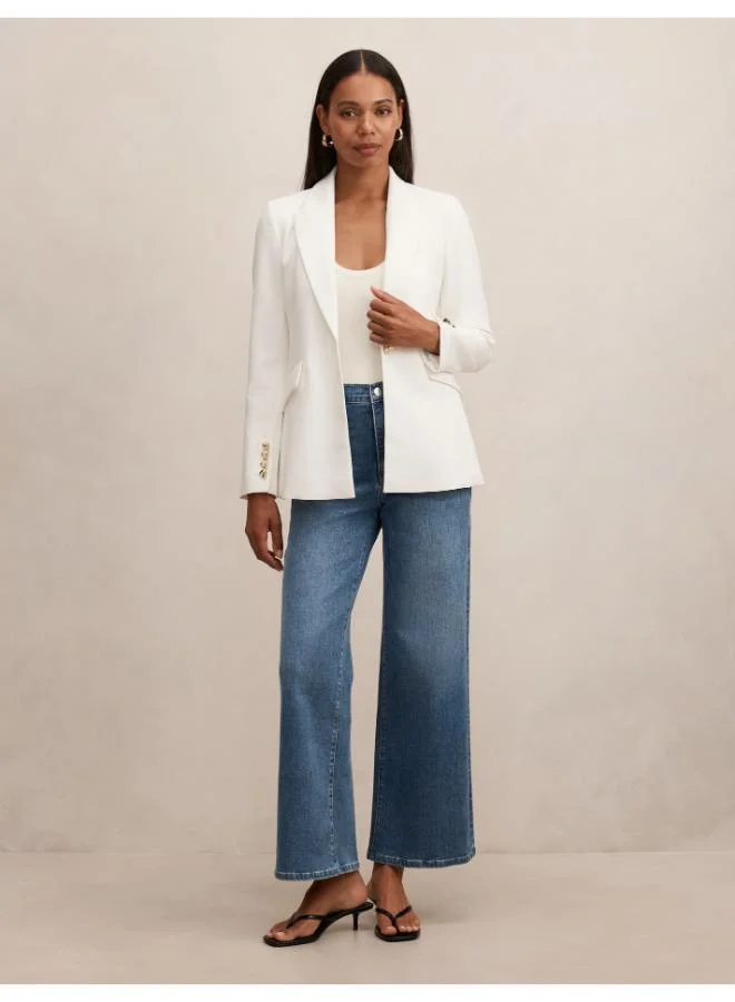 Forever New  Trixie Gold Button Blazer for Women | Best Price UAE
