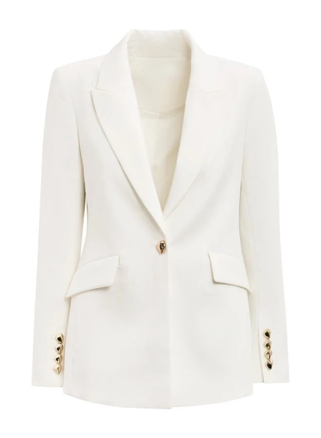 Forever New  Trixie Gold Button Blazer for Women | Best Price UAE