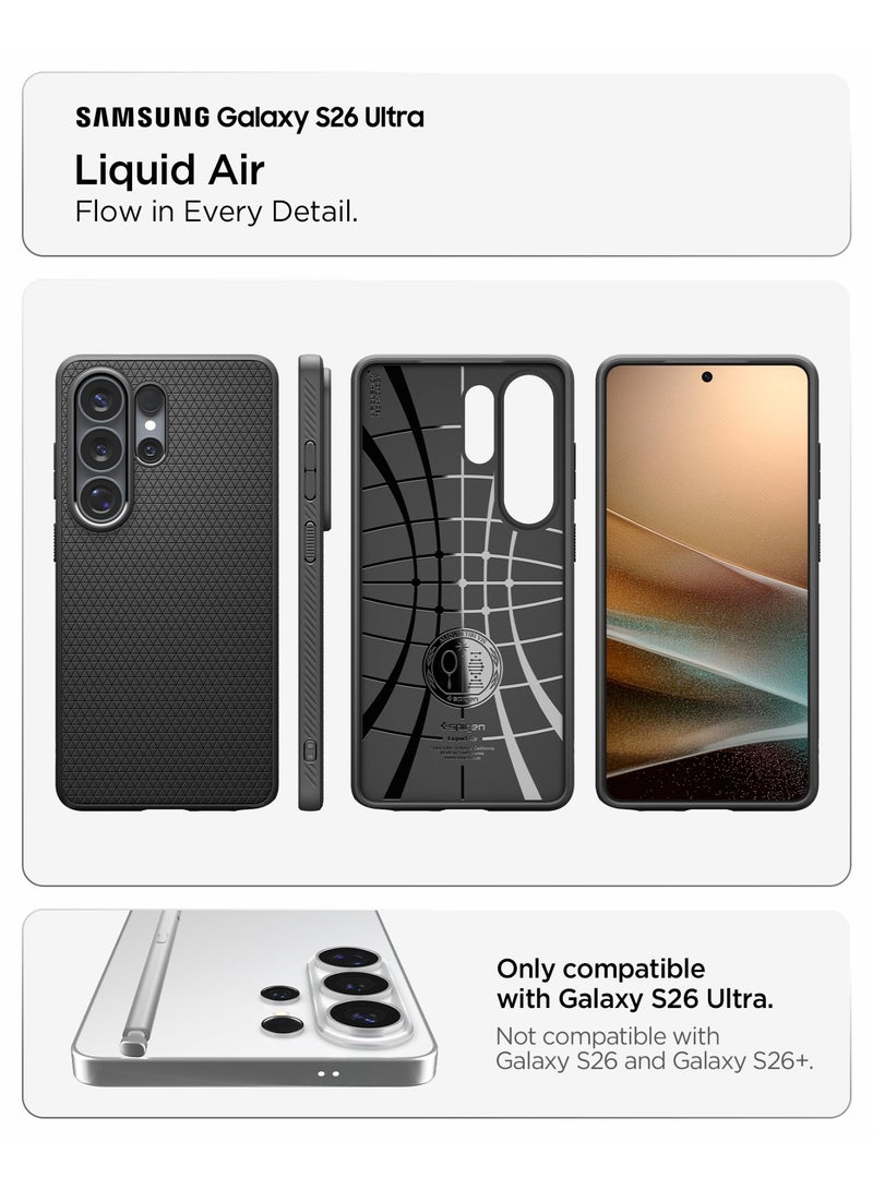 Spigen Liquid Air Samsung Galaxy S26 ULTRA Case Cover - Matte Black - Image 2